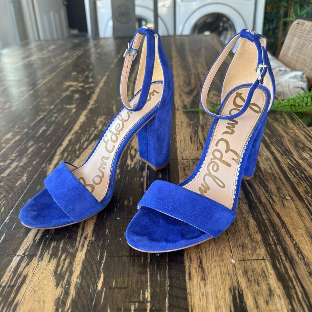 Sam Edelman - Electric Blue Suede Strappy Heels – Size 8.5